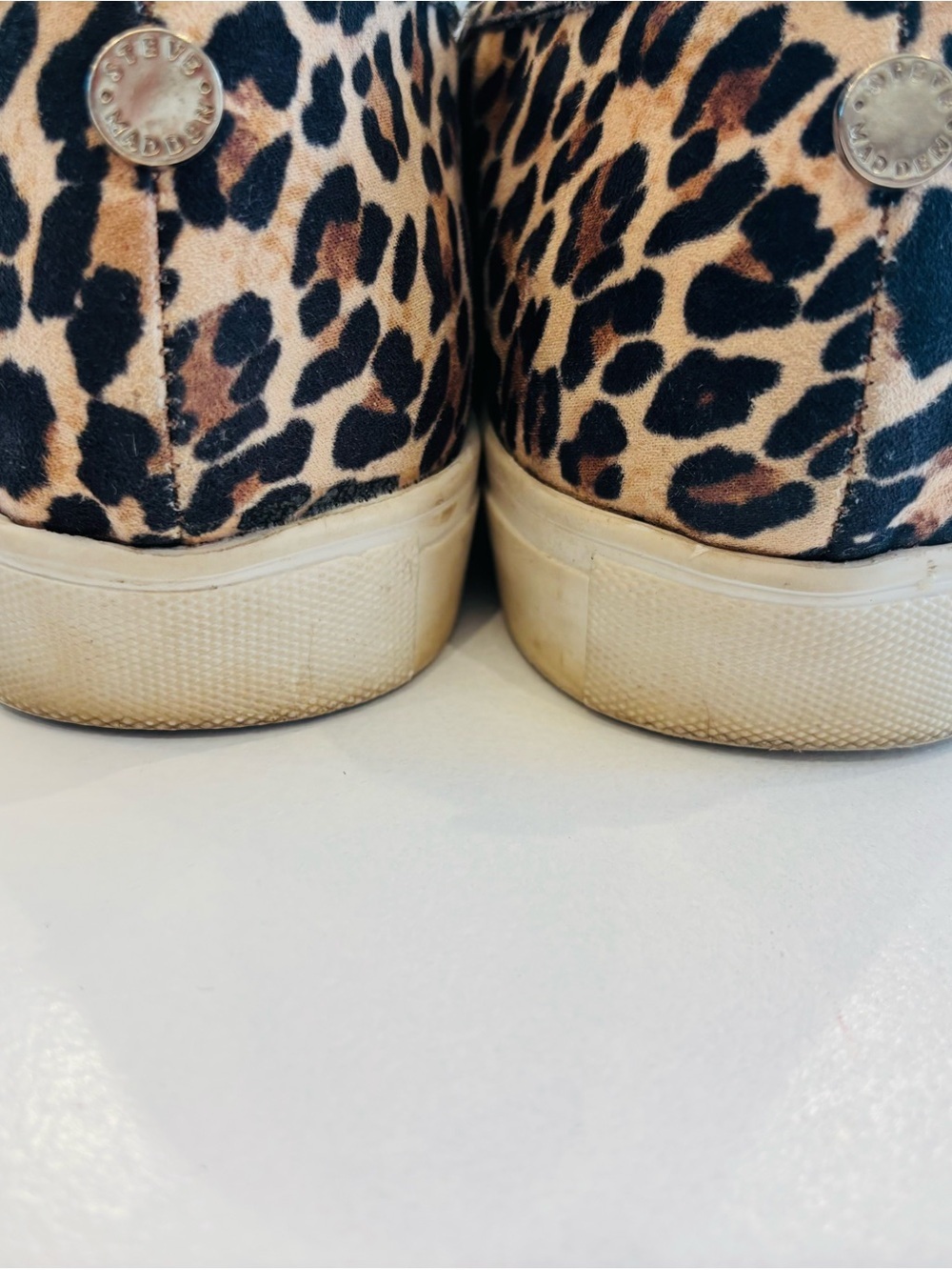 Steve Madden Leopard Women’s Slip-On Sneakers - Tan & Black size 10 - Picture 7 of 13